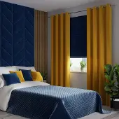 Hobby Hall Fluwelen sprei 170x210 cm - Marineblauw - Gewatteerd
