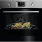 AEG 5000 SurroundCook - Heteluchtoven met pyrolyse, Vingervlekvrije inox OU5PB40SM