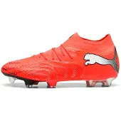 Puma FUTURE 9 ULTIMATE FG uniseks voetbalschoenen, Zwart/Rood/Wit, Maat 37,5