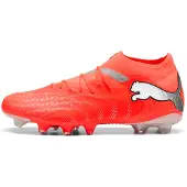 Puma Voetbalschoen 'Future 9 Pro' zilvergrijs / neonrood / zwart