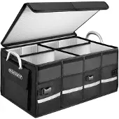 Monzana Kofferbak Organizer Zwart 60x35x30cm Geïsoleerd