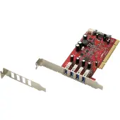 Renkforce 4-poorts USB 3.2 Gen 1 controllerkaart, USB-A, PCI