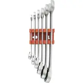 Toolcraft 824124 Steek-ringratelsleutelset 6-delig Sleutelbreedte (metrisch) 8 - 19 mm