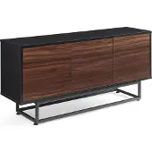 En.casa Commode Boxholm 120x30x55 cm zwart en walnootkleurig []