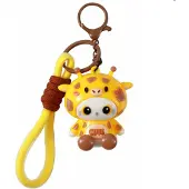 Itotal Sleutelhanger Hoodie GIRAFFE Keychain Plastic and Metal 4.5x4.0x5.4cm