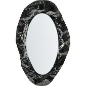 Beliani LOGNES - Wandspiegel - Zwart - Glas/MDF