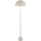 Globo Vloerlamp Merlin, crème / amber, Woon-/ Eetkamer, metaal, vloerlamp