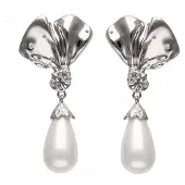 Gaya Oorbellen zilver / wit
