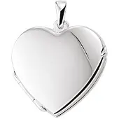 The Jewelry Collection Zilver Gerhodineerde Medaillon hart 1329961