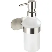 Wenko Turbo-Loc Zeepdispenser Orea RVS mat 200ml - Zeeppompje - Bevestigen zonder boren - Zelfklevend - 10 jaar garantie