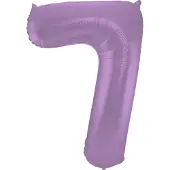 Folat - Folieballon Cijfer 7 Paars Metallic Mat - 86 cm