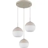 Globo 3 Lichts Hanglamp Ragusa Rond Zand Bruin