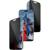 PanzerGlass Screenprotector geschikt voor Apple iPhone 17 Pro Max Glazen | FastFit Screenprotector Privacy - Case Friendly - Zwart