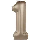 Folat - Folieballon Cijfer 1 Starlight Gold - 86 cm