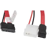 Lanberg CA-SAHD-10CU-0035-R SATA Slimline voedingskabel 45cm Rood