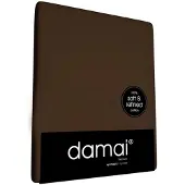 Damai Topper Hoeslaken 12 cm Brownie (Katoen)-90 x 190 cm