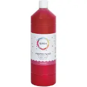 Qrea - Plakkaatverf rood 1000ml | Fles a 1000 milliliter | 6 stuks