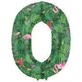 Folat - Folieballon Cijfer 0 Jungle Vibe - 86 cm