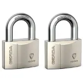 Gerda 2x Hangslot One Key System Verstevigd Satijn 40mm