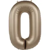 Folat - Folieballon Cijfer 0 Starlight Gold - 86 cm