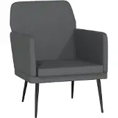 vidaXL Fauteuil 61x78x80 cm kunstleer grijs