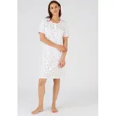 Damart - Nachthemd van zuiver gekamd katoen - Dames - Roze - 54-56 (XXL)