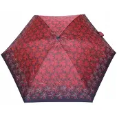 Parasol Compact Mini Paraplu Damen Rood Bladmotief - Lichtgewicht & Opvouwbaar