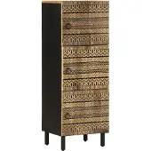 vidaXL Hoge kast 40x33,5x110 cm massief ruw mangohout