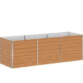 vidaXL Verhoogde plantenbak Lichtbruin 240 x 80 x 77 cm