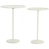 Light & Living bijzettafelset LIA in mat crème – Ø32x51+Ø38x54 cm