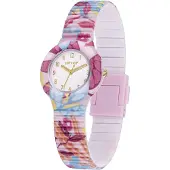 Hip Hop Analoog horloge 'Clori' lichtblauw / geel / rosa / wit