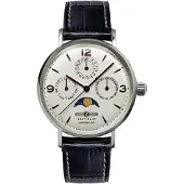 Zeppelin 8075-5 LZ 129 Hindenburg Mondphase horloge 36 mm