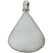 MOOYE ® - Collectie Zilveren blauwe Chalcedoon edelsteen druppel XL hanger