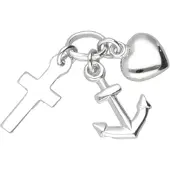 MOOYE ® - Collectie Zilveren hoop, geloof en liefde los hangend