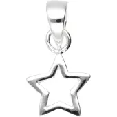 MOOYE ® - Collectie Zilveren Ster open klein kettinghanger