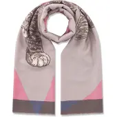 Codello Sjaal bruin / lila / pink