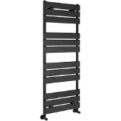 Aqualine Bondeco handdoekradiator 50x126cm 577W zwart mat