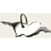 MOOYE ® - Collectie Zilveren Landkaart Georgia ketting hanger