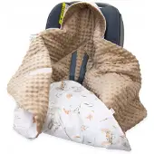 Kerstin Baby Deken voor Autostoel, Draagzak & Kinderwagen - Zacht & Warm