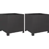 vidaXL Plantenbak 50x50x50 cm staal wit