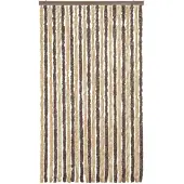 vidaXL Vliegengordijn 100x200 cm chenille donkerbruin en beige