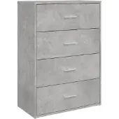 vidaXL Dressoirs 2 st 60x31x84 cm bewerkt hout betongrijs