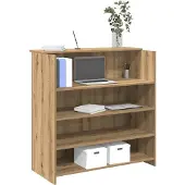 vidaXL Receptiebalie 100x50x103,5cm bewerkt hout artisanaal eikenkleur