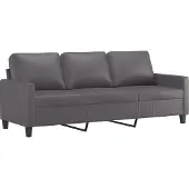 vidaXL Driezitsbank 180 cm kunstleer grijs