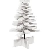 vidaXL Kerstdecoratie kerstboom 100 cm massief grenenhout wit