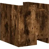 vidaXL Nachtkastje 45x50x50 cm bewerkt hout gerookt eikenkleurig