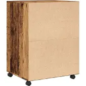 vidaXL Rolkast 60x48x81 cm bewerkt hout oud houtkleurig