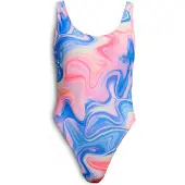 Superdry Badpak met Print en Lage Halslijn Roze Grootte: 44