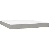 vidaXL Pocketveermatras medium california king 183x213x20 cm stof lichtgrijs