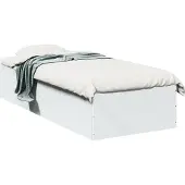 vidaXL Bedframe bewerkt hout wit 90x190 cm